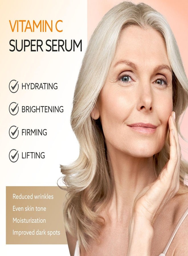 Ellocy Super Vitamin C Serum for Women Over 70: Vitamin C Vitamin E Hyaluronic Acid Caffeine Hydrating - Hydrates Firms Lifts Smooths Targets Age Spots Wrinkle - All In One Formula for Mature Skin 30ml - Image 4